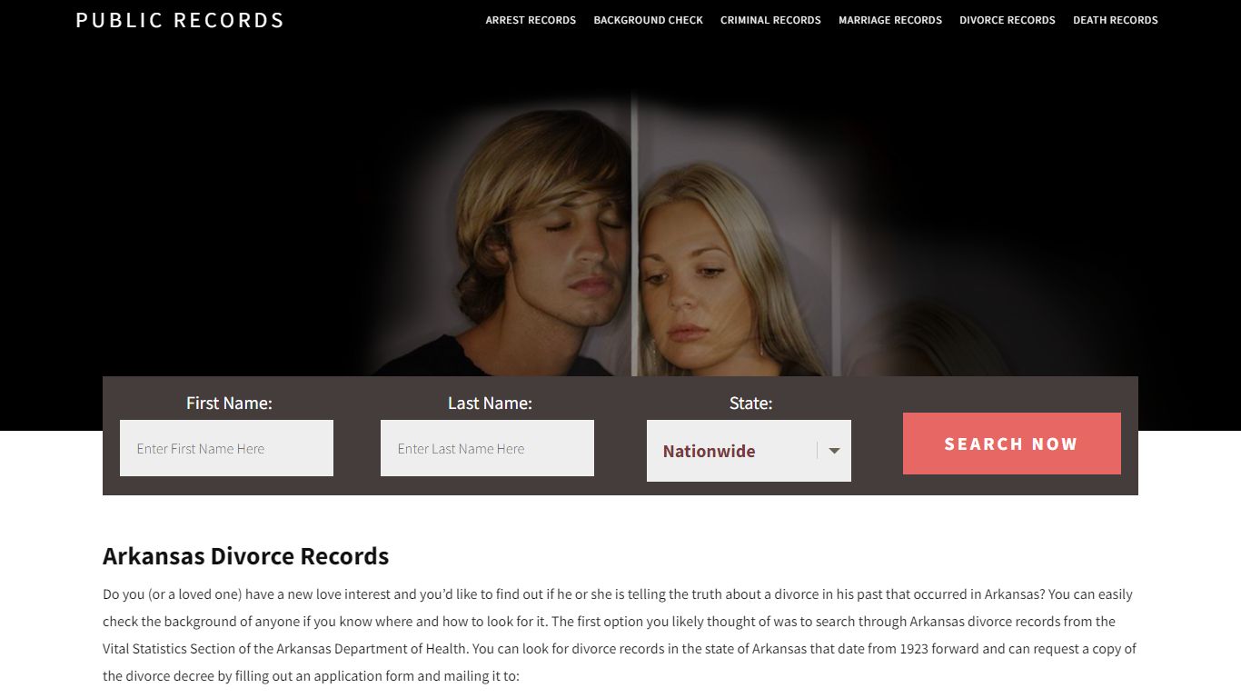 Arkansas Divorce Records | Enter Name and Search. 14Days Free